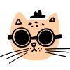 Sticker: oranje  kat